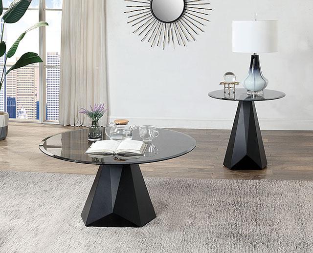 BISHOP End Table, Black/Gray - Furniture 4 Less Outlet (Salinas,CA)