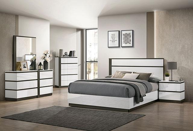 BIRSFELDEN Night Stand w/ USB, White - Furniture 4 Less Outlet (Salinas,CA)