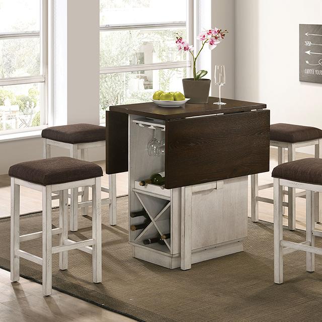 BINGHAM Counter Ht. Table w/ 2 x 15" Leaves - Furniture 4 Less Outlet (Salinas,CA)