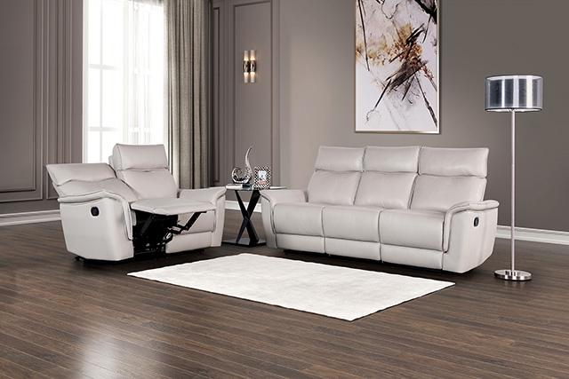 Bienne Recliner Chair White & Black - Furniture 4 Less Outlet (Salinas,CA)