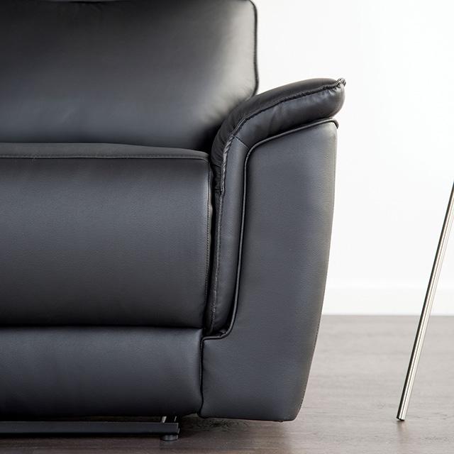 Bienne Sofa Manual Recliner White & Black - Furniture 4 Less Outlet (Salinas,CA)