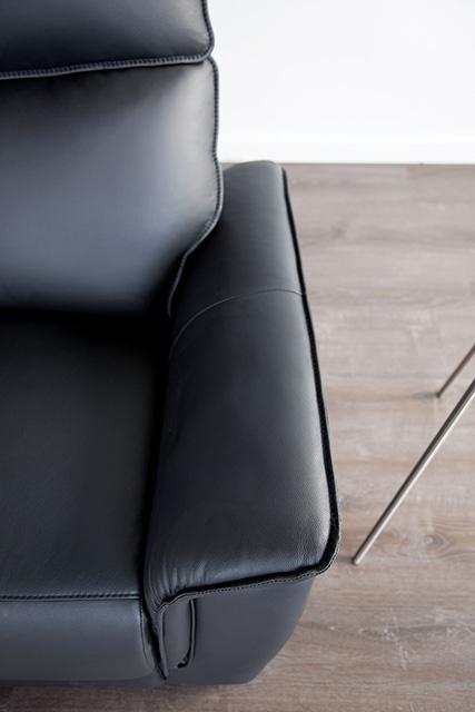 Bienne Recliner Chair White & Black - Furniture 4 Less Outlet (Salinas,CA)