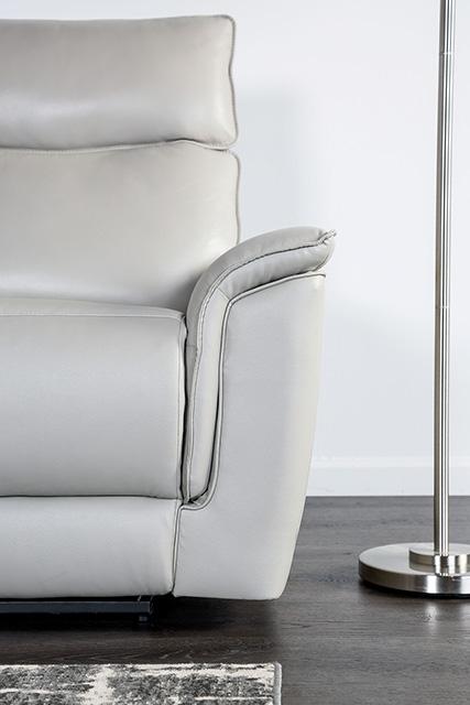 Bienne Sofa Manual Recliner White & Black - Furniture 4 Less Outlet (Salinas,CA)
