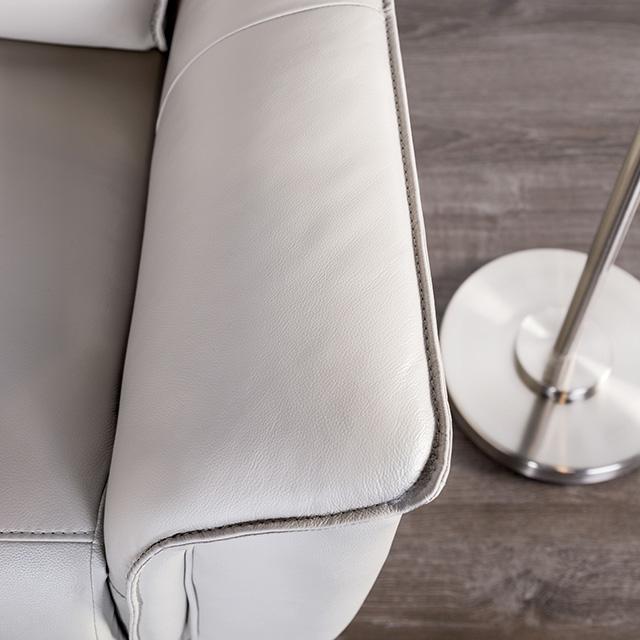 Bienne Sofa Manual Recliner White & Black - Furniture 4 Less Outlet (Salinas,CA)