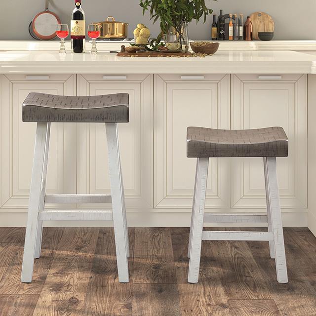Biasca 24" Stool (2/CTN) White, Brown, & Black - Furniture 4 Less Outlet (Salinas,CA)
