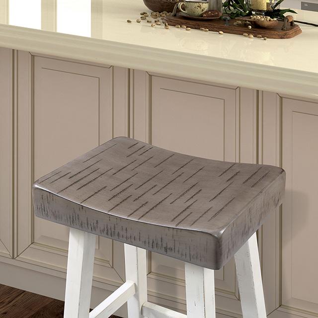 Biasca 24" Stool (2/CTN) White, Brown, & Black - Furniture 4 Less Outlet (Salinas,CA)