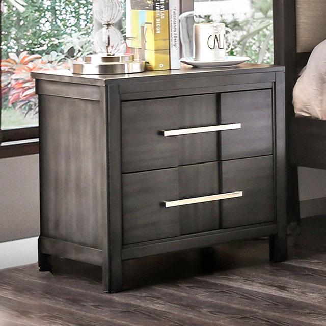 Berenice Espresso Night Stand White, Gray, & Espresso - Furniture 4 Less Outlet (Salinas,CA)