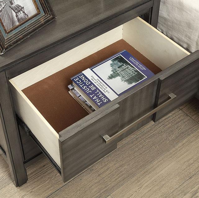 Berenice Espresso Night Stand White, Gray, & Espresso - Furniture 4 Less Outlet (Salinas,CA)
