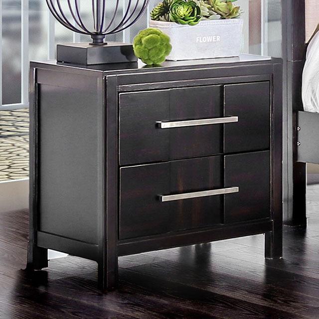Berenice Espresso Night Stand White, Gray, & Espresso - Furniture 4 Less Outlet (Salinas,CA)