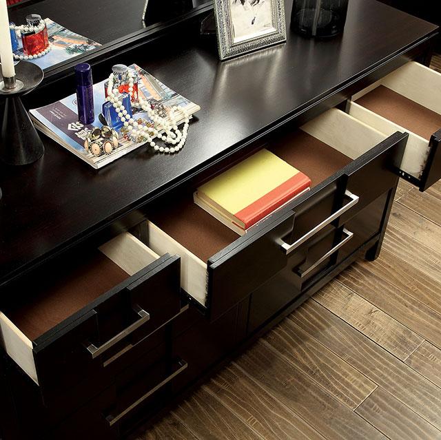 Berenice Espresso Night Stand White, Gray, & Espresso - Furniture 4 Less Outlet (Salinas,CA)