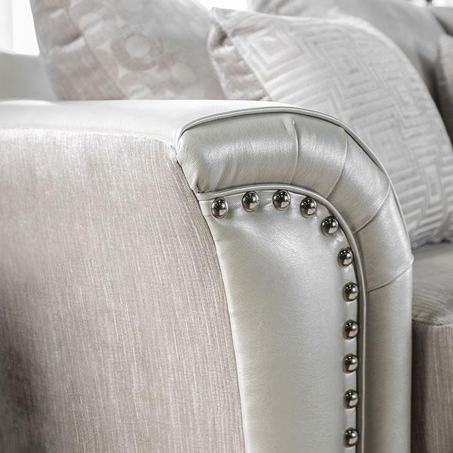 Benigno Love Seat Silver & Gray - Furniture 4 Less Outlet (Salinas,CA)