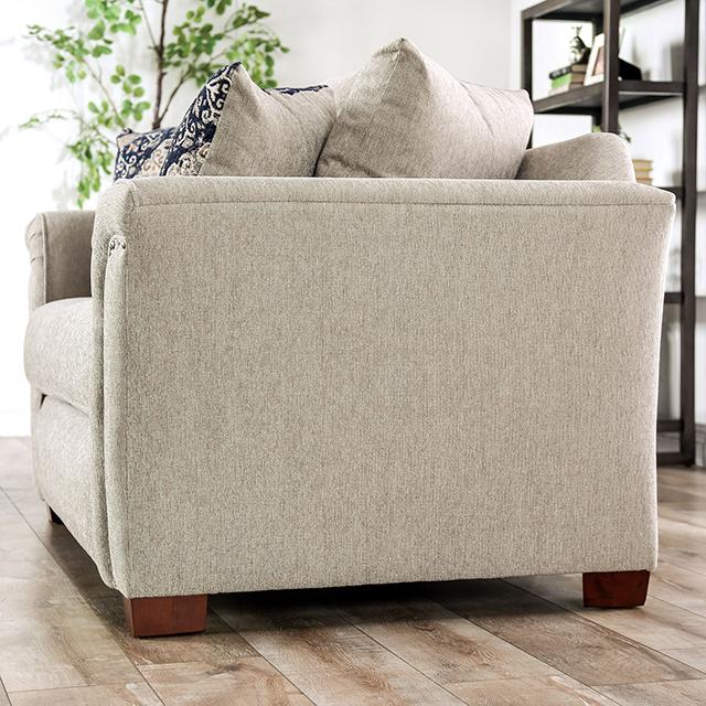 BELSIZE Loveseat Grey, Beige, & Choclate - Furniture 4 Less Outlet (Salinas,CA)