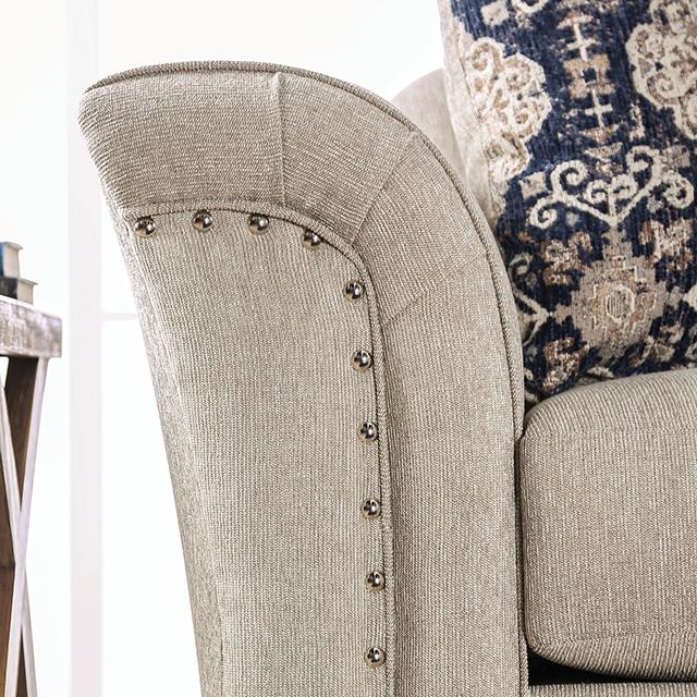 BELSIZE Sofa, Beige/Navy - Furniture 4 Less Outlet (Salinas,CA)
