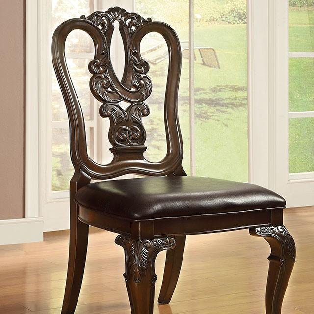 Bellagio Brown Cherry Wooden Side Chair (2/CTN) - Furniture 4 Less Outlet (Salinas,CA)