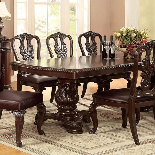 Bellagio Brown Cherry Dining Table w/ 2 Leaves - Furniture 4 Less Outlet (Salinas,CA)