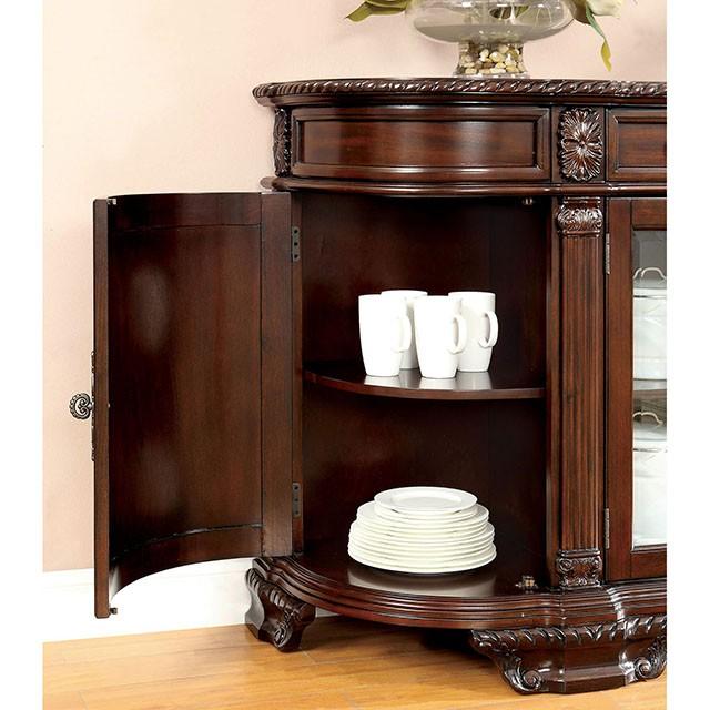 Bellagio Brown Cherry Round Dining Table - Furniture 4 Less Outlet (Salinas,CA)