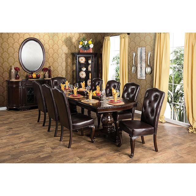 Bellagio Brown Cherry Dining Table w/ 2 Leaves - Furniture 4 Less Outlet (Salinas,CA)