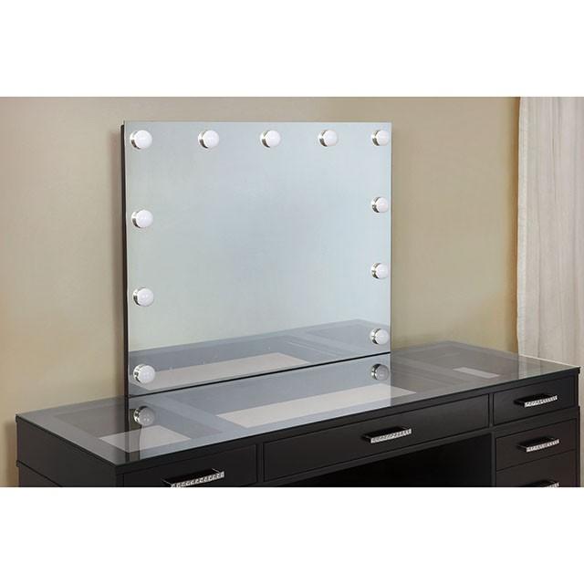 Valentina Vanity Set White & Dark Gray - Furniture 4 Less Outlet (Salinas,CA)