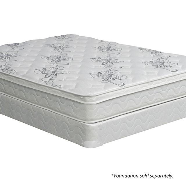 JALEN White 9" Euro Top Mattress, E.King - Furniture 4 Less Outlet (Salinas,CA)