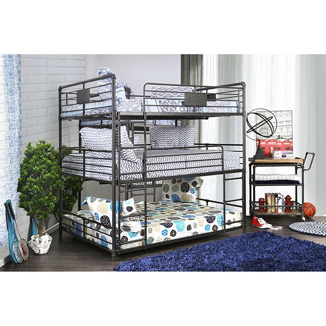 Olga I Antique Black Full/Full Bunk Bed - Furniture 4 Less Outlet (Salinas,CA)