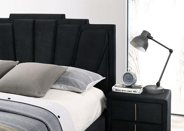 FLORIZEL Queen Bed, Black - Furniture 4 Less Outlet (Salinas,CA)