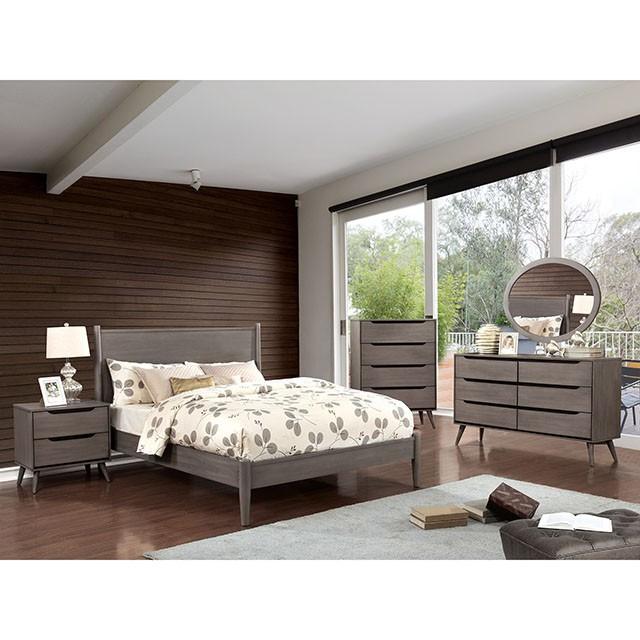 LENNART I Gray & Oak Full Twin Bed - Furniture 4 Less Outlet (Salinas,CA)