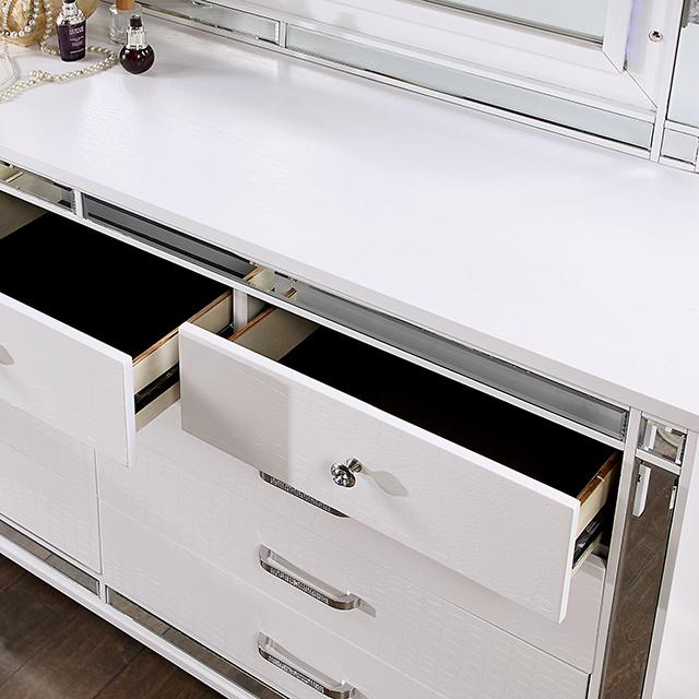 BRACHIUM E.King Bed, White - Furniture 4 Less Outlet (Salinas,CA)