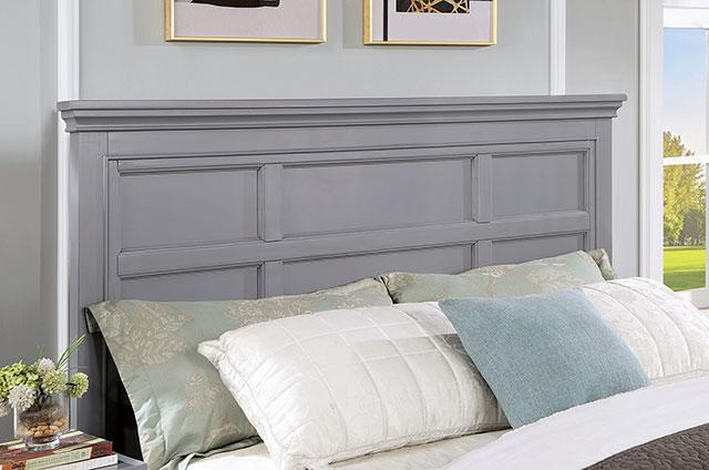 CASTLILE E.King Bed, Gray - Furniture 4 Less Outlet (Salinas,CA)