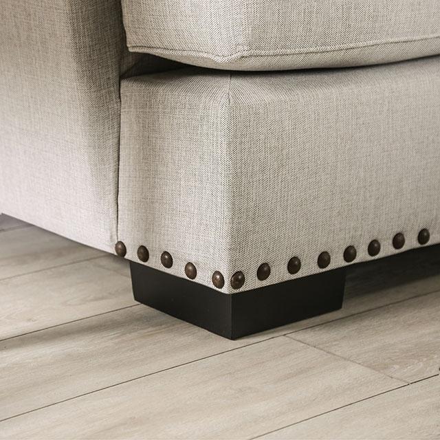 PICOTEE Loveseat, Light Gray/Black - Furniture 4 Less Outlet (Salinas,CA)