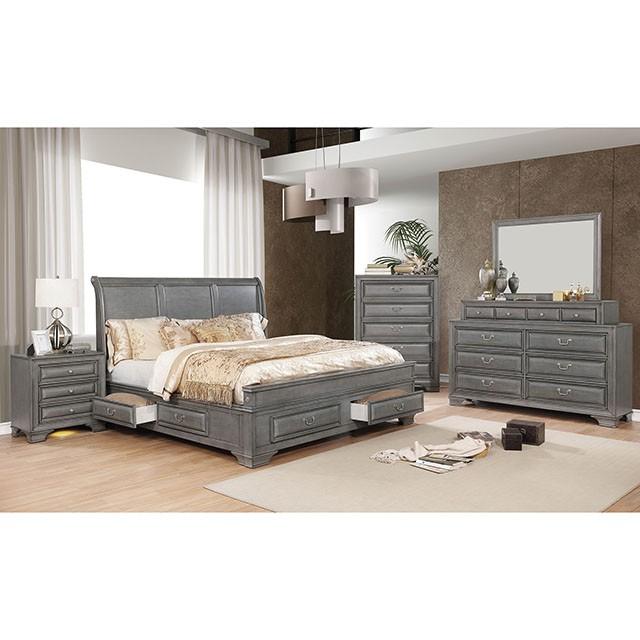 Brandt Gray Night Stand - Furniture 4 Less Outlet (Salinas,CA)