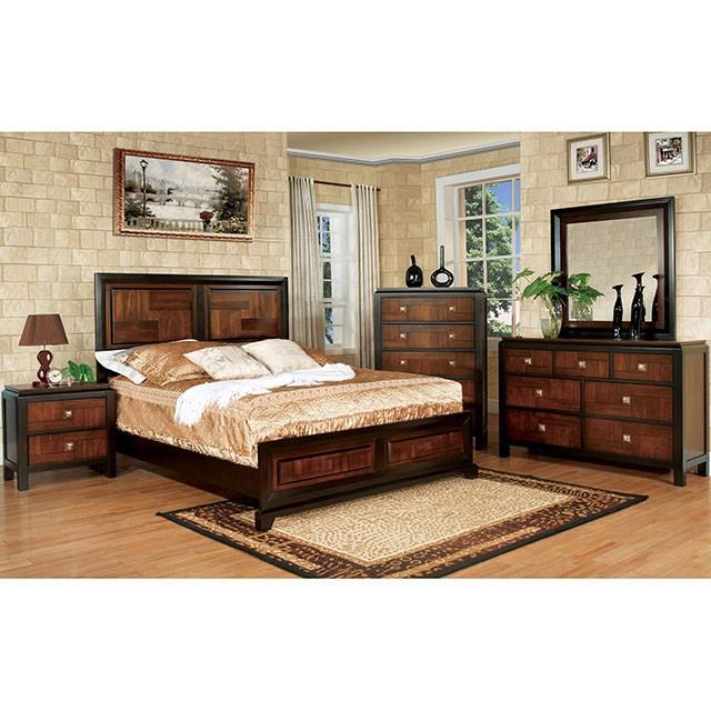 Patra Acacia/Walnut Night Stand - Furniture 4 Less Outlet (Salinas,CA)