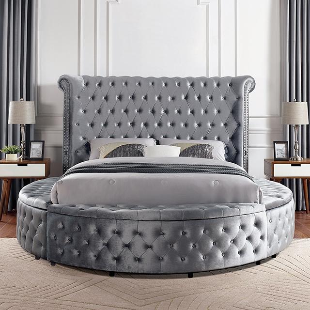 SANSOM Queen Bed, Gray - Furniture 4 Less Outlet (Salinas,CA)