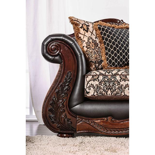 JAMAEL Brown/Espresso Sofa - Furniture 4 Less Outlet (Salinas,CA)
