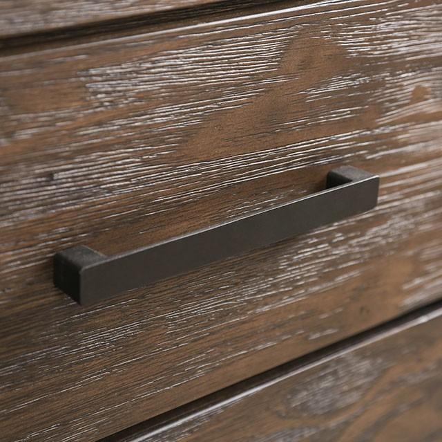 Rexburg Wire-Brushed Rustic Brown Night Stand - Furniture 4 Less Outlet (Salinas,CA)