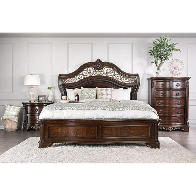 Menodora Brown Cherry Night Stand - Furniture 4 Less Outlet (Salinas,CA)