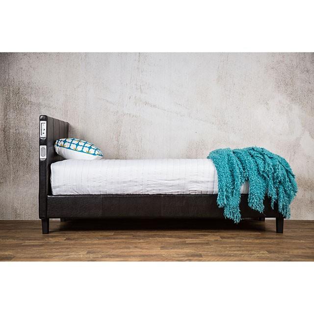 Evans E.King & Cal.King Bed Espressso, White, & Camel - Furniture 4 Less Outlet (Salinas,CA)