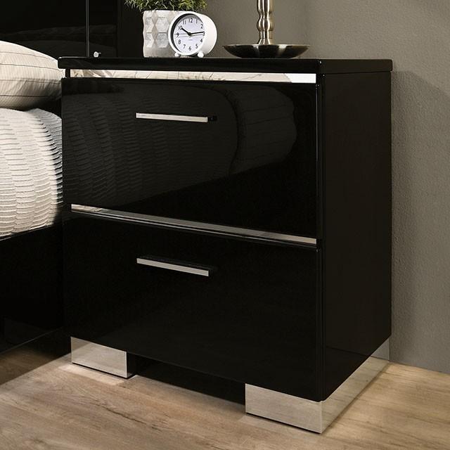 CARLIE Night Stand w/ USB Plug - Furniture 4 Less Outlet (Salinas,CA)