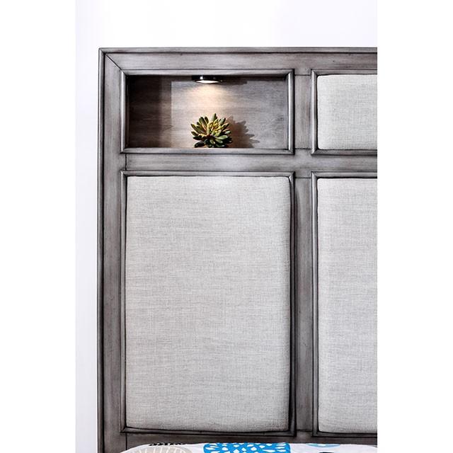 DAPHNE Gray Cal.King, E.King & Queen Bed - Furniture 4 Less Outlet (Salinas,CA)