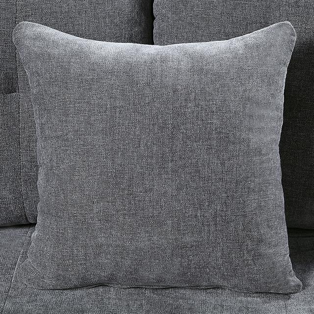 LYNDA Loveseat w/ Pillows, Dark Gray - Furniture 4 Less Outlet (Salinas,CA)