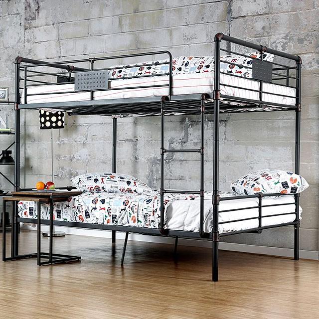Olga I Antique Black Full/Full Bunk Bed - Furniture 4 Less Outlet (Salinas,CA)