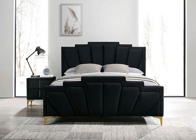 FLORIZEL Queen Bed, Black - Furniture 4 Less Outlet (Salinas,CA)