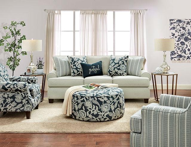 PORTHCAWL Accent Chair, Stripe - Furniture 4 Less Outlet (Salinas,CA)