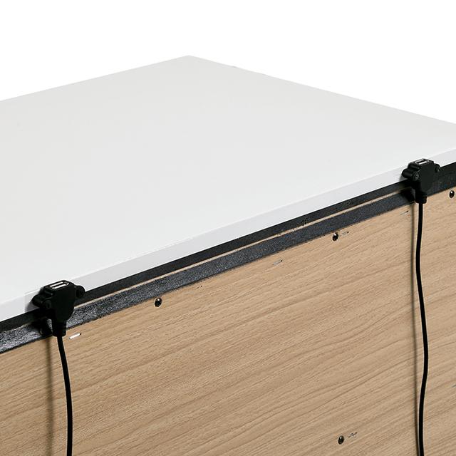 BIRSFELDEN E.King Bed w/ Drawers, White - Furniture 4 Less Outlet (Salinas,CA)