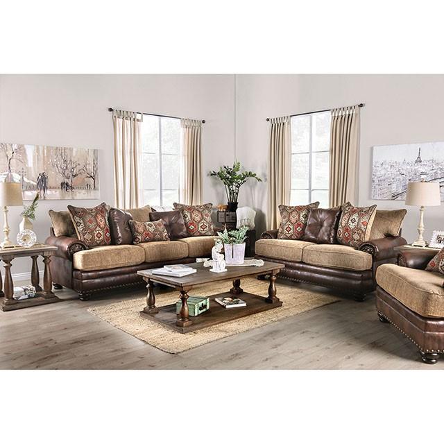 Fletcher Brown/Tan Sofa - Furniture 4 Less Outlet (Salinas,CA)