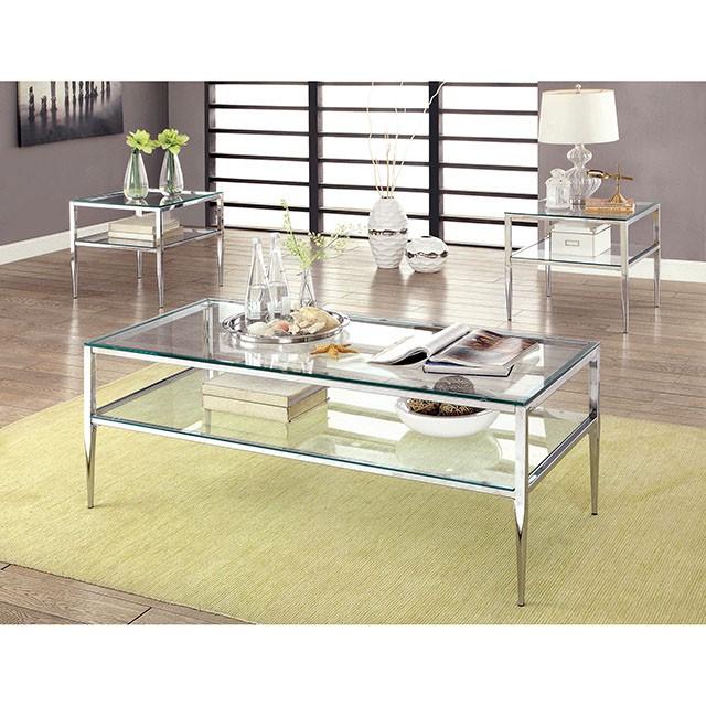 TANIKA Chrome Coffee Table, Chrome - Furniture 4 Less Outlet (Salinas,CA)
