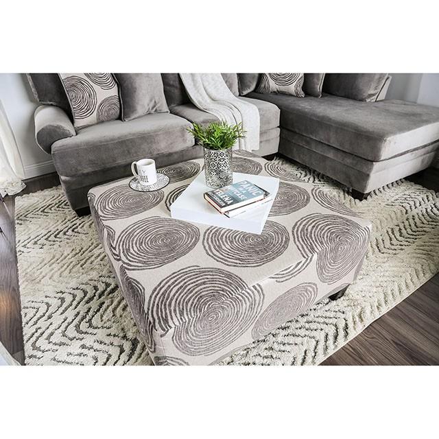Bonaventura Gray/Pattern Ottoman - Furniture 4 Less Outlet (Salinas,CA)