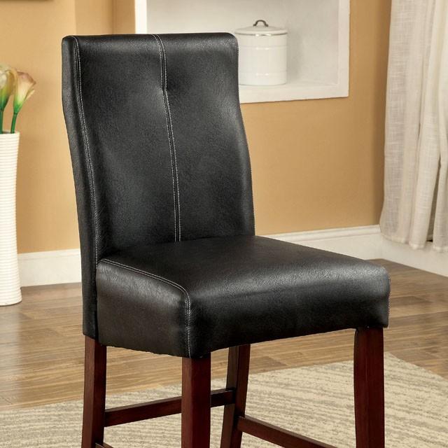 BONNEVILLE II Brown Cherry/Black Counter Ht. Chair (2/CTN) - Furniture 4 Less Outlet (Salinas,CA)