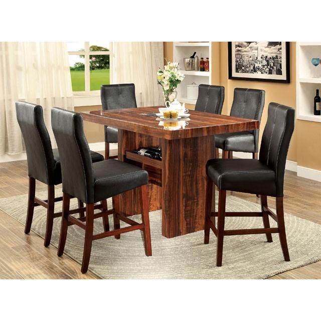 BONNEVILLE II Brown Cherry/Black Counter Ht. Chair (2/CTN) - Furniture 4 Less Outlet (Salinas,CA)