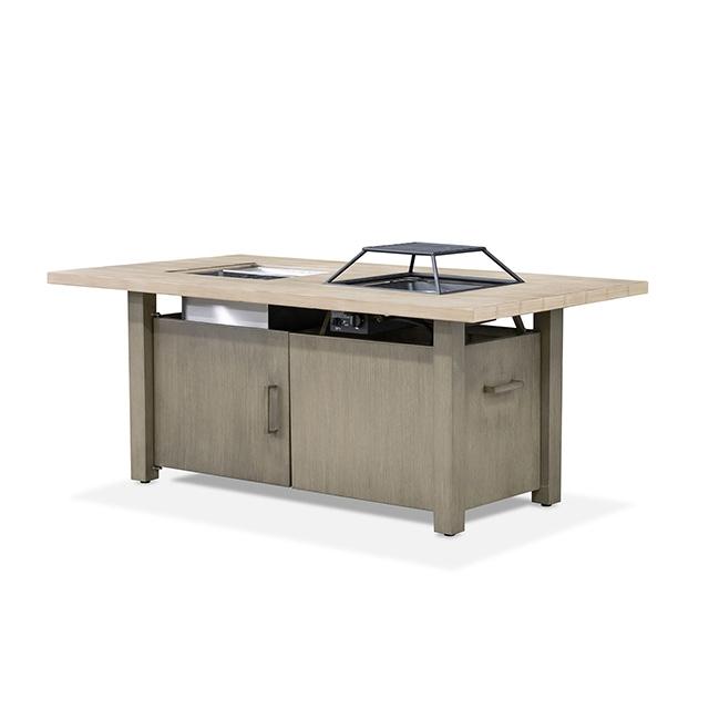 Bordeaux Dining Table w/ Fire Pit & Cooler - Furniture 4 Less Outlet (Salinas,CA)
