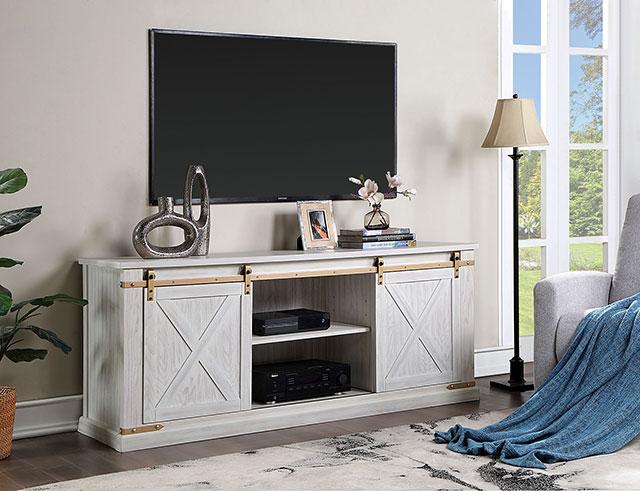 BORREGO TV Stand, Antique White - Furniture 4 Less Outlet (Salinas,CA)